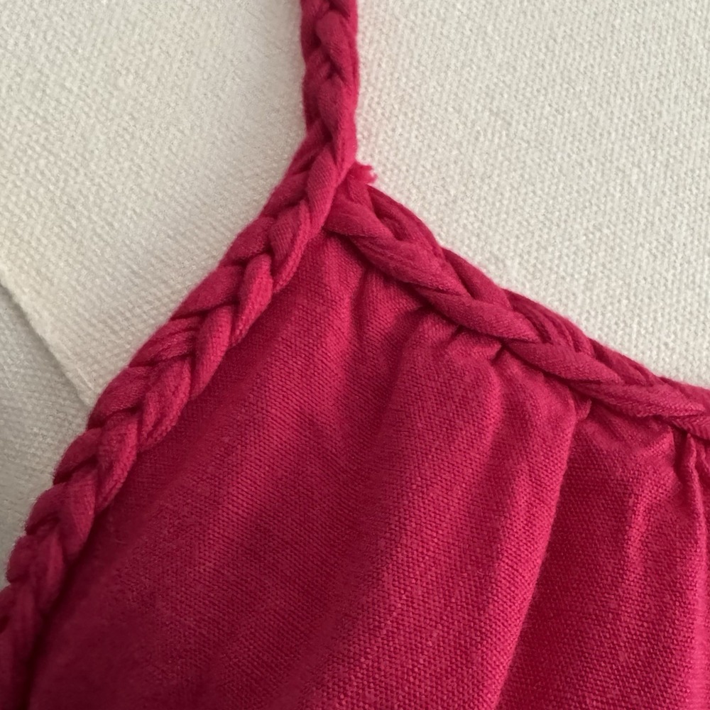 Slate & Willow Dark Pink Maxi Halter Tiered Dress Size XS Open Back Lined - Picture 6 of 16